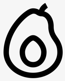 It S The Outline Of An Avocado That Has Been Cut In - Aguacate Png Blanco Y Negro, Transparent Png, Transparent PNG