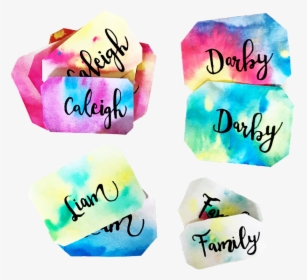Watercolor Name Tags, HD Png Download, Transparent PNG
