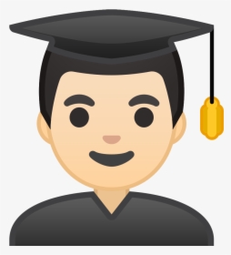 Man Student Light Skin Tone Icon - Student Emoji, HD Png Download, Transparent PNG