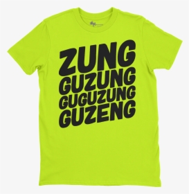 Zungguzung V1 Black On Neon Yellow - Active Shirt, HD Png Download, Transparent PNG