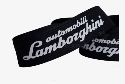 Automboili Lamborghini White Print On Black Matte Textured - Label, HD Png Download, Transparent PNG