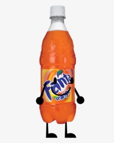 Fanta Bottle Is Very Happy - Orange Fanta Bottle Png, Transparent Png, Transparent PNG
