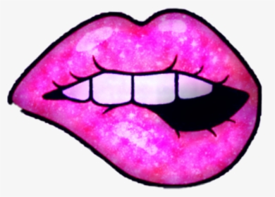 #lips #aesthetic #tumblr #trendygirl #trendy #trend - Lips Clipart Pink Glitters, HD Png Download, Transparent PNG