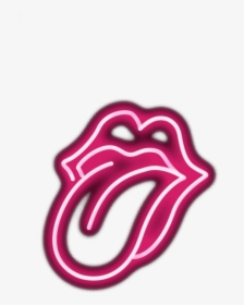 #tounge #lips #kiss - Pink Rolling Stones Tongue, HD Png Download, Transparent PNG