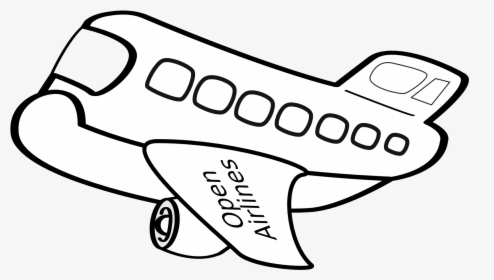 Black And White Clipart Aereo Free Stock Aereo Passeggeri - Airplane Clip Art Black And White, HD Png Download, Transparent PNG