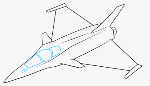 How To Draw Jet - Fighter Jet Drawing Easy, HD Png Download, Transparent PNG