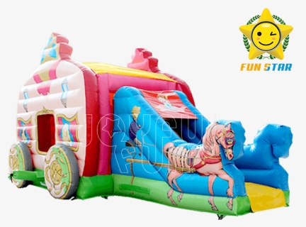 2018 Fantastic Pink Princess Carriage Inflatable Bouncer - Inflatable, HD Png Download, Transparent PNG