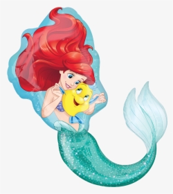 Ariel The Little Mermaid And Flounder, HD Png Download, Transparent PNG