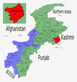 Abbottabad, Pakistan, North Of Islamabad, Pakistan - Al Qaeda In Afghanistan Map, HD Png Download, Transparent PNG