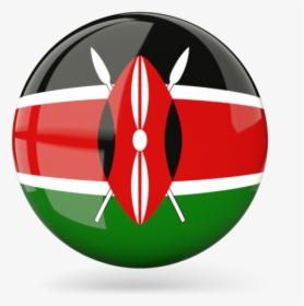 Glossy Round Icon Ilration Of Flag Kenya - Round Kenya Flag Png, Transparent Png, Transparent PNG