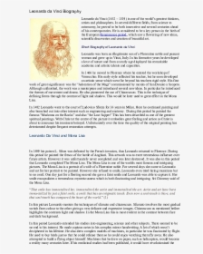 Pdf Leonardo Da Vinci Biography, HD Png Download, Transparent PNG