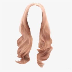 #coral #hair #wig #long Hair #pretty Hair #pink - Wig, HD Png Download, Transparent PNG