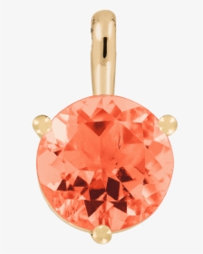 Pendant 3 Prongs Fire Opal Orange In Rose Gold - Diamond, HD Png Download, Transparent PNG