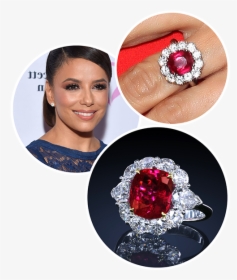 Eva Longoria Leon Mege Engagement Ring, Diamond Ring - Earrings, HD Png Download, Transparent PNG