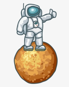 Outer Space Astronaut Drawing Illustration - Space Astronaut Drawing Art, HD Png Download, Transparent PNG