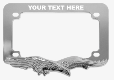 Custom Eagle Chrome Motorcycle License Plate Frame - Chrome Eagle Motorcycle License Plate Frame, HD Png Download, Transparent PNG