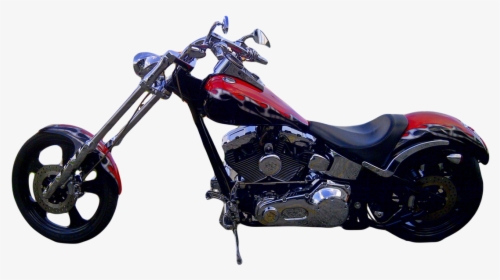 Red And Black Motorcycle Custom Paint , Png Download - Chopper, Transparent Png, Transparent PNG