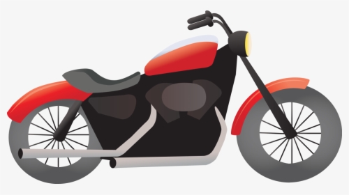 Motorcycle Clipart Simple - Motorcycle Clipart With Background, HD Png Download, Transparent PNG