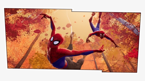 Into The Spider Verse Movie Photo - Spider Man Into The Spider Verse Beautiful Shots, HD Png Download, Transparent PNG