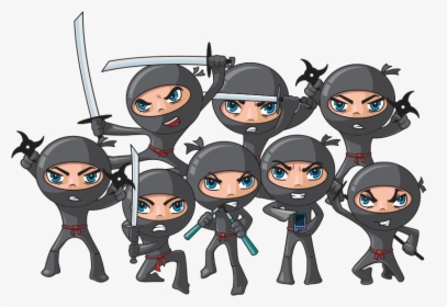 Transparent Cartoon Ninja Png - 8 Ninjas, Png Download, Transparent PNG