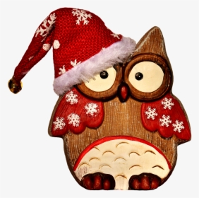 Owl Figure Wood Free Photo - Wise For Merry Christmas, HD Png Download, Transparent PNG