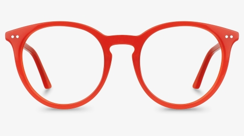 Front View Of Darselect Oval Glasses Made From Red - Glasses Front View Png, Transparent Png, Transparent PNG