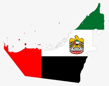 United Arab Emirates Flag - United Arab Emirates Flag Map, HD Png Download, Transparent PNG