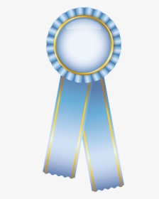 Rosette Ribbon Blue Png Clipart - Transparent Background Award Clip Art, Png Download, Transparent PNG