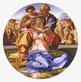 Doni Tondo, 1507 Michelangelo - Michelangelo Di Lodovico Buonarroti Simoni Paintings, HD Png Download, Transparent PNG