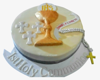 Holy Communion Cake Baptism Cake Cake Pink & White, HD Png Download, Transparent PNG
