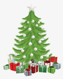 Christmas Tree Png - Transparent Background Christmas Tree Presents Clipart, Png Download, Transparent PNG