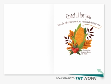 Cornucopia Thanksgiving Card - Greeting Card, HD Png Download, Transparent PNG