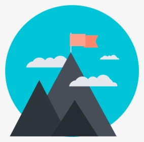 Mountain Summit Icon - Flat Design Nature Png, Transparent Png, Transparent PNG