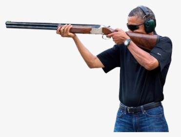Obama With A Gun Png, Transparent Png, Transparent PNG