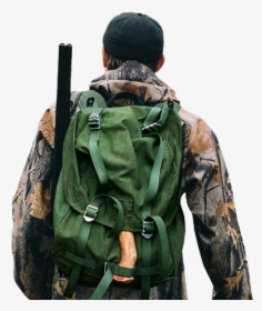 Backpack A Shotgun , Png Download - Hunter Back View, Transparent Png, Transparent PNG