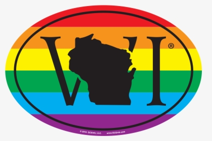 Wi Wisconsin Lgbt Removable X Euro Stickers By Gcemb, - Wisconsin Lgbt, HD Png Download, Transparent PNG