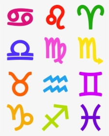 Todos Simbolos Zodiaco , Png Download - Zodiac Symbols Transparent, Png Download, Transparent PNG
