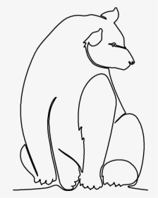 Black Bear Sits Quilting Pattern - Cartoon, HD Png Download, Transparent PNG