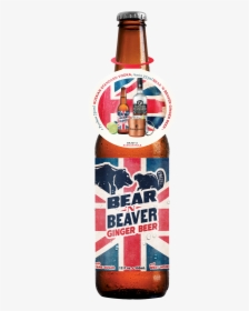 Bear N Beaver Bottle With Neck Tag - Bear And Beaver Ginger Beer, HD Png Download, Transparent PNG