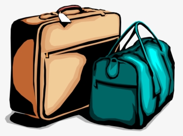 Vector Illustration Of Traveler S Baggage Or Luggage - Vector Traveling Bag Png, Transparent Png, Transparent PNG
