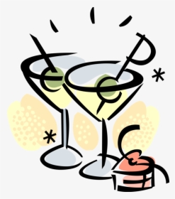 Vector Illustration Of Alcohol Beverage Martini Cocktails - Mixgetränke Clipart, HD Png Download, Transparent PNG