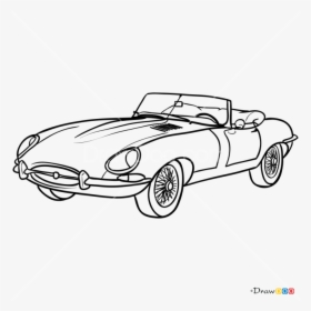 How To Draw Jaguar E - Antique Car, HD Png Download, Transparent PNG