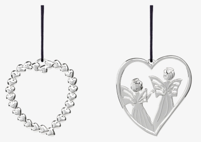 Heart Wreath And Heart Angel H7 Silver Plated - Holiday Ornaments, HD Png Download, Transparent PNG