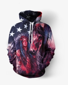 Native American Patriot Hoodie Nvd1299   Class Lazyload - Hoodie, HD Png Download, Transparent PNG