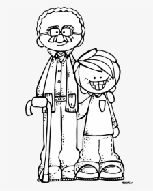 Visiting Grandparents Clipart Black And White, HD Png Download, Transparent PNG