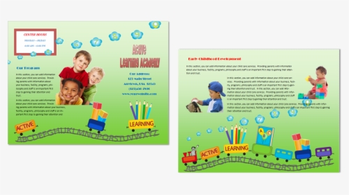 Day Care Flyers Png - Child Care Brochure, Transparent Png, Transparent PNG