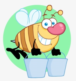 Worker Bee Clip Art - Bucket With Honey Png, Transparent Png, Transparent PNG