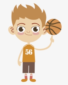 Boy Basketball Cartoon, HD Png Download, Transparent PNG