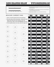 Coinrings Home Ring Finger Size Chart Inches Ringsizech - Coin Ring Size Chart, HD Png Download, Transparent PNG