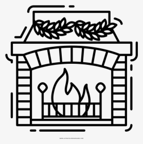 Fireplace Coloring Page, HD Png Download, Transparent PNG